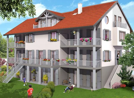 Pré du Château — immeuble d’architecture villageoise, Gingins