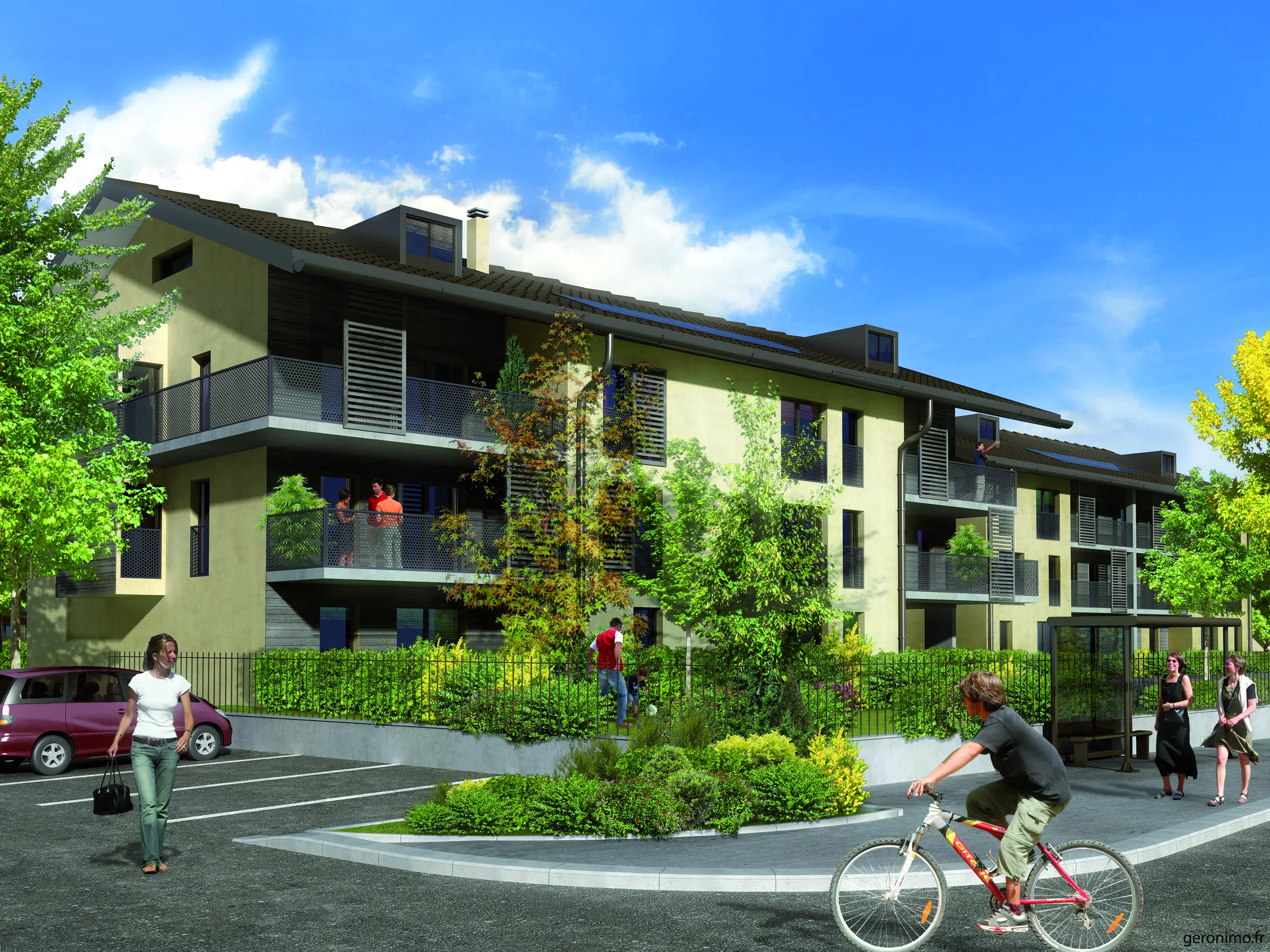 Les Cottages d’Hermance — immeuble contemporain et jardins paysagers